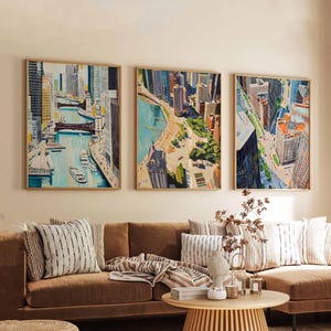 Set of 3 Charlotte North Carolina Posters, Travel Posters Set, Charlotte Prints, North Carolina Wall Art, Charlotte City Decor