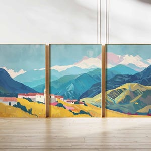 Set of 3 Ecuador Posters, South America Travel Prints, Ecuador Wall Art, Landscape Decor, Ecuador Travel Gift, Adventure Prints