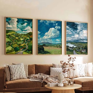 Set of 3 Dunbartonshire Posters, Scotland Travel Prints, Dunbartonshire Wall Art Set, Scottish Landscape Posters, Countryside Decor Prints