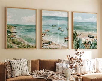 Set Of 3 Coastal Posters | Sheringham Watercolour Art | Norfolk Decor
