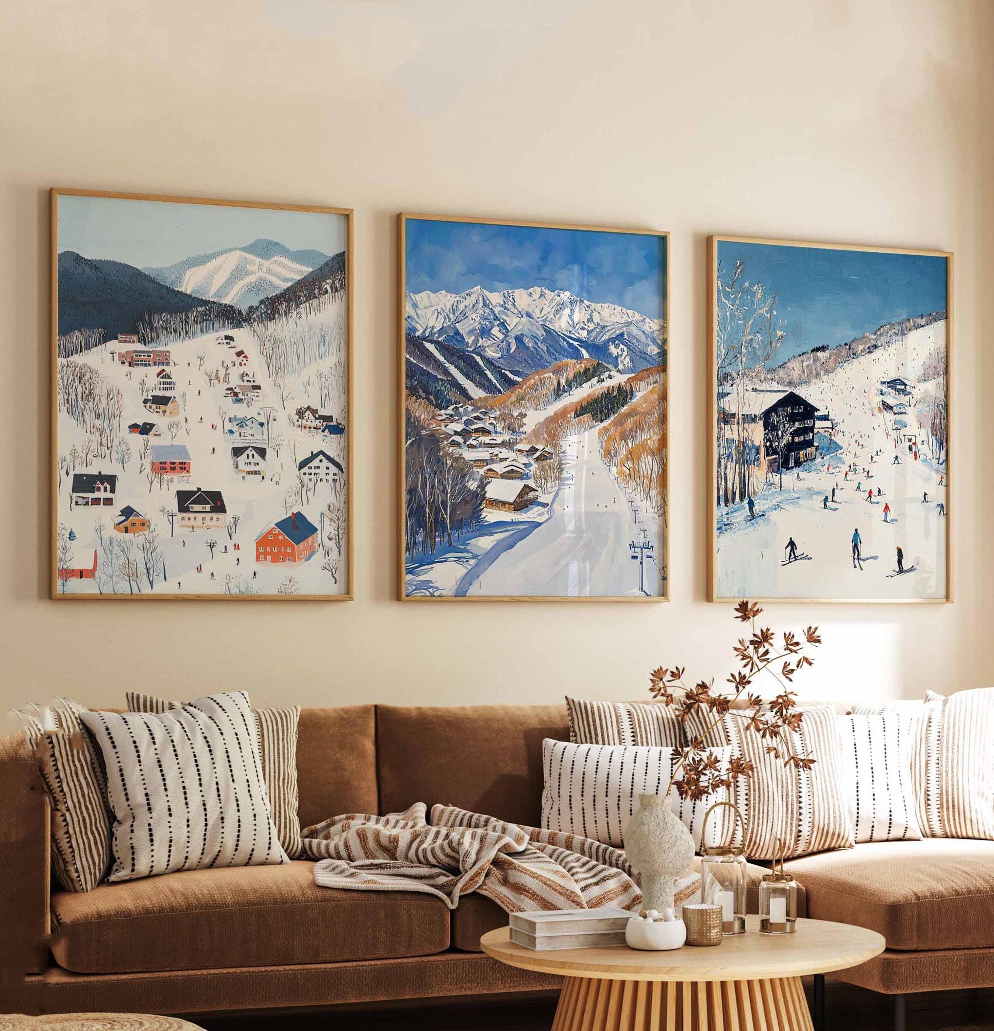 Hakuba Ski Poster Set, Hakuba Print, Japan Poster, Japan Print