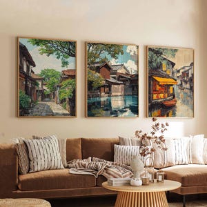 Set of 3 Jakarta Posters, Jakarta Travel Posters, Jakarta Prints, Jakarta Wall Art, Jakarta Decor, Jakarta Art Print