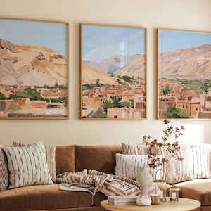 Set of 3 Afghanistan Travel Prints, Afghanistan Travel Posters, Afghan Gift, Islamic Decor, Traditonal Islamic Art, Muslim Gift, Islamic Art