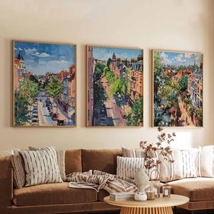 Set of 3 Kensington Posters, London Travel Prints, UK Wall Art Set, Elegant Poster Prints, City Decor Gift Set