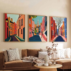Set of 3 Bethnal Green Posters, London Travel Prints, Urban Wall Art Sets, East London Poster Decor, Gift for City Lovers
