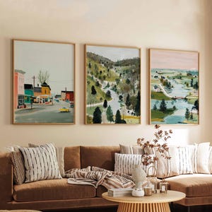 Set of 3 Ohio Posters, USA Travel Prints, Ohio Wall Art Sets, Scenic Poster Prints, Midwest State Decor, Ohio Landscape Posters