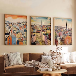 Set of 3 Bolton Posters, England Travel Prints, Bolton Wall Art Set, Northern UK Poster Decor, Gift for Print Lovers, British City Posters