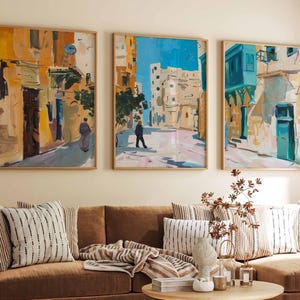 Set of 3 Aleppo Poster Set, Syrian Travel Prints, Islamic Art, Syria Travel Poster Set, Arabic Art, Syrian Gift, Muslim Gift, Wall Print