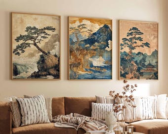 Set of 3 Korea Posters, Korea Travel Posters, Korean Wall Art, Seoul Prints, Korean Landscape Art, Korean Culture Decor, Travel Prints