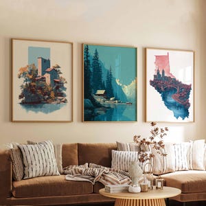 Set of 3 Ohio Posters, USA Travel Prints, Ohio Wall Art Sets, Scenic Poster Prints, Midwest State Decor, Ohio Landscape Posters