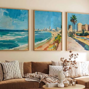 Set of 3 Tel Aviv Posters, Israel Travel Prints, Tel Aviv Travel Prints, Jewish Wall Art, Middle East Poster, A1/A2/A3/A4