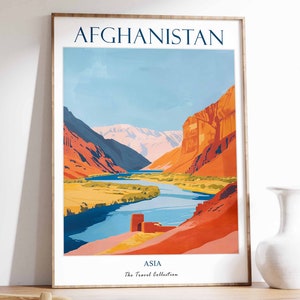 Impresión de viaje de Afganistán, cartel de arte afgano vintage, impresión de Kabul, decoración islámica, regalo para musulmanes, arte de la pared islámica, decoración afgana