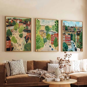 Set of 3 Bethnal Green Posters, London Travel Prints, Urban Wall Art Sets, East London Poster Decor, Gift for City Lovers