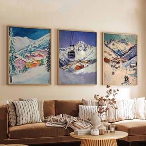 Park City Ski Poster Set, Park City Print, USA Poster, USA Druck, Park City Poster, Schneelandschaft Poster, Geschenk für Ski Liebhaber