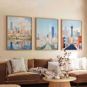 Set of 3 Columbus Ohio Posters, Travel Posters Set, Columbus Prints, Ohio Wall Art, Columbus City Decor, Columbus Skyline Print