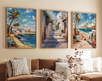 Set of 3 Tunisia Poster, Travel Print, Tunisia Wall Art, Tunisian Decor, Tunisia Gift