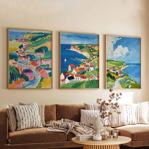 Set of 3 East Sussex Posters, England Travel Prints, East Sussex Wall Art Set, Coastal Landscape Posters, Countryside Decor Prints