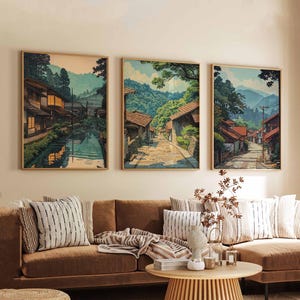 Set of 3 Bandung Posters, Bandung Prints, Bandung Wall Art, Bandung Decor Set, Bandung Indonesia Prints, Bandung Travel Posters