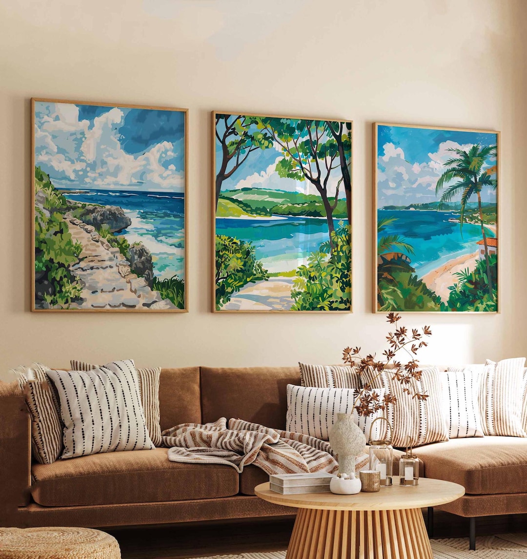 Set of 3 Okinawa Posters, Okinawa Japan Prints, Okinawa Wall Art