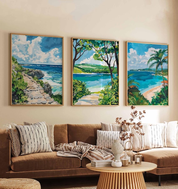 Set of 3 Okinawa Posters, Okinawa Japan Prints, Okinawa Wall Art