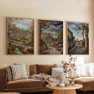 Set of 3 Eltham Posters, London UK Travel Prints, Eltham Wall Art Set, Modern City Poster Prints, Home Decor Gift for London Lovers
