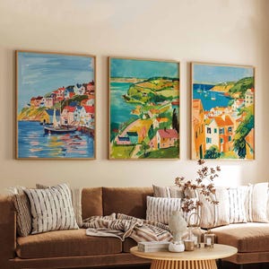 Set of 3 East Sussex Posters, England Travel Prints, East Sussex Wall Art Set, Coastal Landscape Posters, Countryside Decor Prints