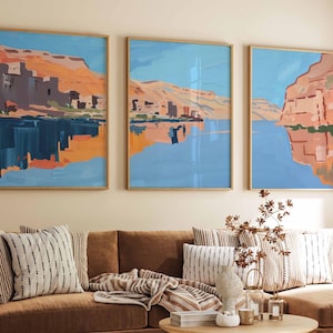Set of 3 Afghanistan Travel Prints, Afghanistan Travel Posters, Afghan Gift, Islamic Decor, Traditonal Islamic Art, Muslim Gift, Islamic Art