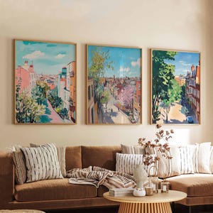 Set of 3 Bethnal Green Posters, London Travel Prints, Urban Wall Art Sets, East London Poster Decor, Gift for City Lovers