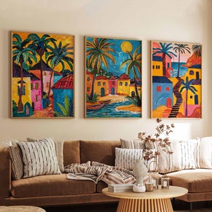 Set of 3 Lagos Posters, Lagos Nigeria Prints, Nigeria Wall Art Set, African City Posters, Travel Prints, Lagos Travel Poster, Travel Gift