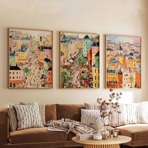 Set of 3 Covent Garden Posters, London Travel Prints, UK Wall Art Set, Covent Garden Decor, Market Scene Poster Prints, Gift for Home