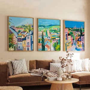 Set of 3 High Wycombe Posters, UK Town Prints, Buckinghamshire Wall Art, High Wycombe Prints, British Travel Posters, Vintage Style Decor
