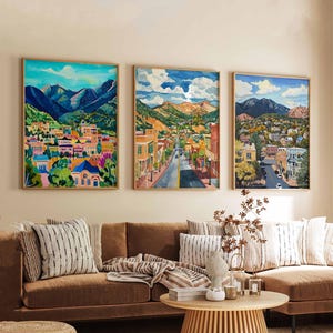 Set of 3 Cleveland Ohio Posters, Travel Posters Set, Cleveland Prints, Ohio Wall Art, Cleveland City Decor, Cleveland Skyline Print