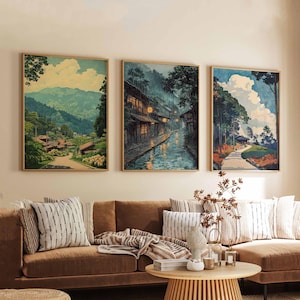 Set of 3 Bandung Posters, Bandung Prints, Bandung Wall Art, Bandung Decor Set, Bandung Indonesia Prints, Bandung Travel Posters
