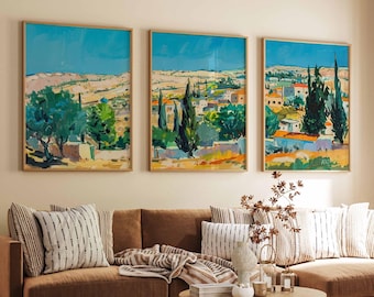 Set of 3 Ramallah Travel Posters, Palestine Travel Prints, Palestine Art, Islamic Wall Art, Islamic Decor, Muslim Gift, Islamic Gift
