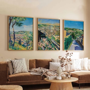 Set of 3 Huddersfield Posters, UK Town Prints, West Yorkshire Wall Art, Huddersfield Art Set, Travel Poster Prints, Vintage Style Decor