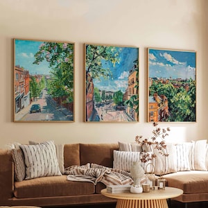 Set of 3 Bethnal Green Posters, London Travel Prints, Urban Wall Art Sets, East London Poster Decor, Gift for City Lovers