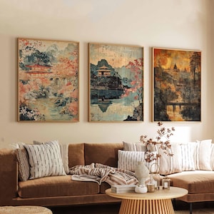 Set of 3 Chiang Mai Posters, Thailand Travel Prints, Chiang Mai Wall Art Set, Thai Decor Prints, Chiang Mai Poster Set, Travel Wall Decor
