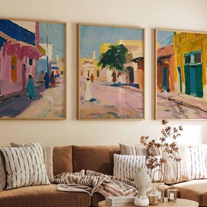 Set of 3 Faisalabad Posters, Pakistan Travel Prints, Faisalabad Travel Art, Islamic Wall Art, Islamic Travel Posters, Muslim Travel Print