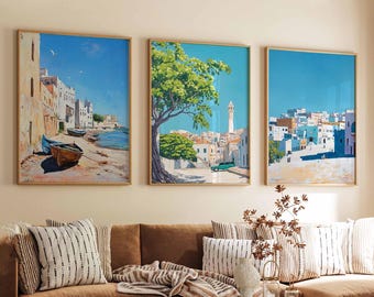 Set of 3 Mogadishu Posters, Mogadishu Wall Art, Mogadishu Prints, Travel Poster Set, Somalia Decor, Mogadishu Art Prints, Gift Idea