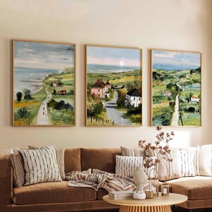 Set of 3 East Sussex Posters, England Travel Prints, East Sussex Wall Art Set, Coastal Landscape Posters, Countryside Decor Prints