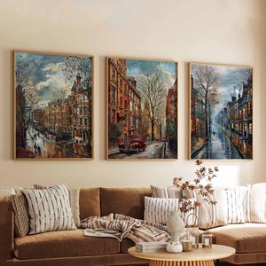 Set of 3 Kensington Posters, London Travel Prints, UK Wall Art Set, Elegant Poster Prints, City Decor Gift Set