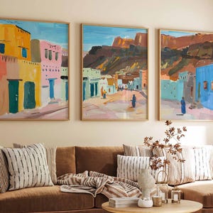 Set of 3 Yemen Posters, Yemen Travel Prints, Yemen Wall Art Set, Vintage Yemen Posters, Middle Eastern Decor Prints, Sanaa Poster Set