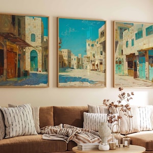Set of 3 Aleppo Poster Set, Syrian Travel Prints, Islamic Art, Syria Travel Poster Set, Arabic Art, Syrian Gift, Muslim Gift, Wall Print