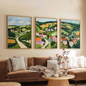 Set of 3 West Yorkshire Posters, England Travel Prints, Leeds Wall Art Set, Yorkshire Countryside Poster Prints, UK Home Decor Gift Set