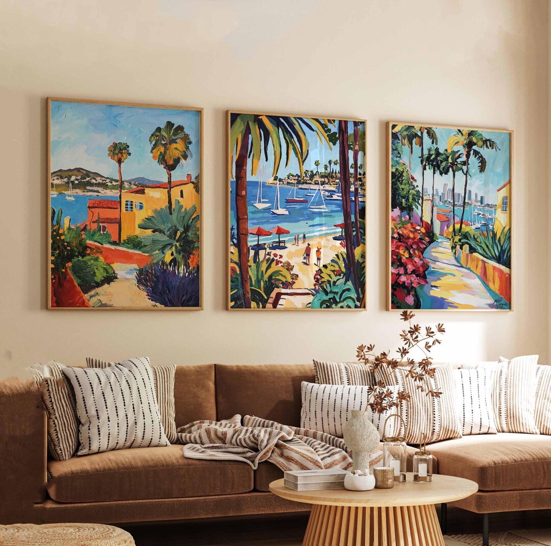 Set of 3 San Diego Posters, USA Wall Art Prints, San Diego Travel ...