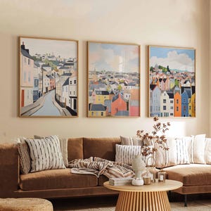 Set of 3 High Wycombe Posters, UK Town Prints, Buckinghamshire Wall Art, High Wycombe Prints, British Travel Posters, Vintage Style Decor