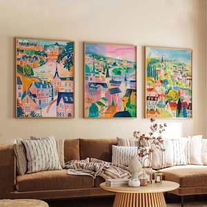 Set of 3 Hemel Hempstead Posters, UK Town Prints, Hertfordshire Wall Art, Hemel Hempstead Prints, British Travel Posters