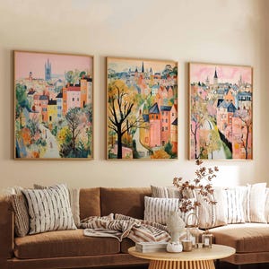 Set of 3 Highgate Posters, London Travel Prints, Highgate Wall Art Set, UK City Poster Decor, Scenic Print Set for Home or Gift