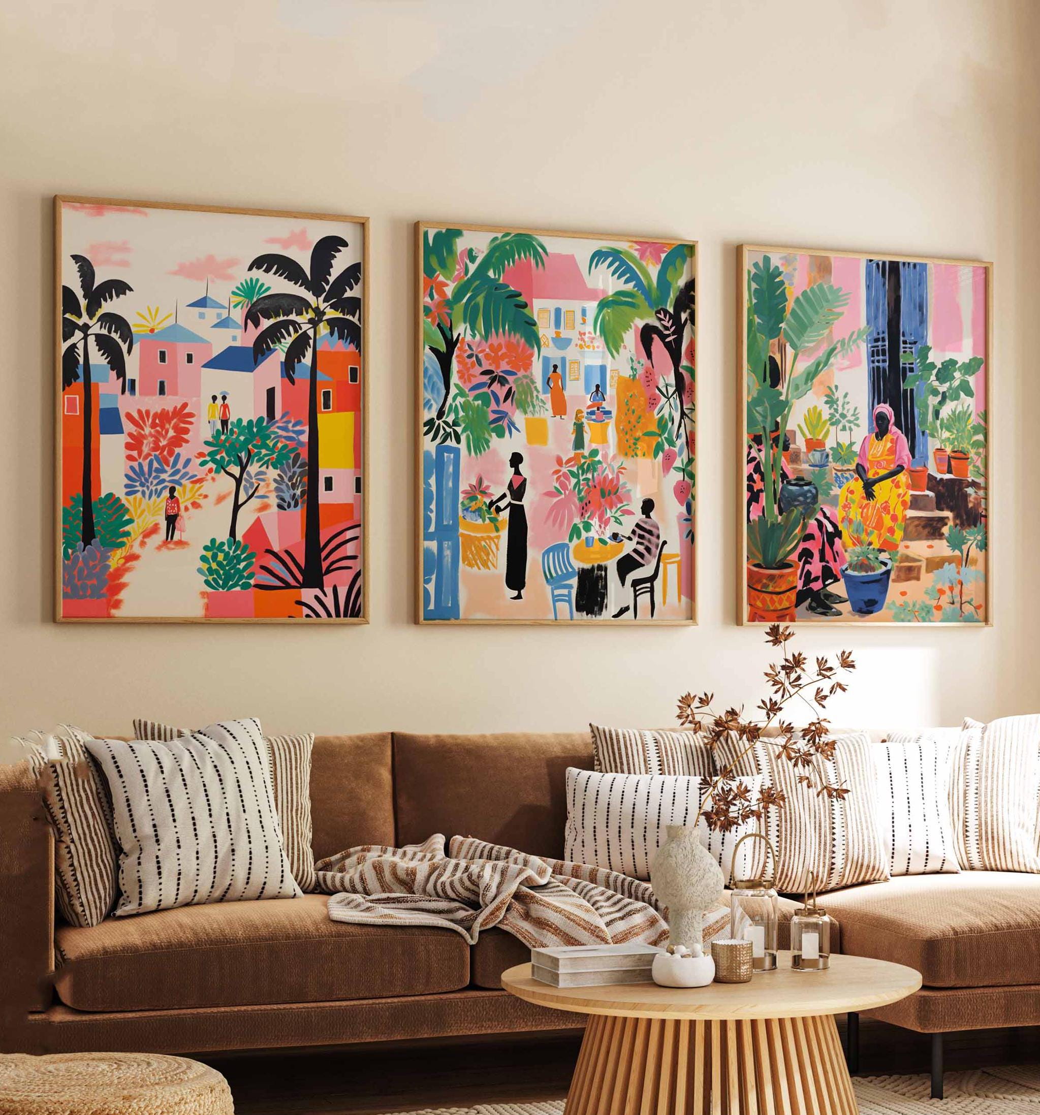 Set of 3 Nigerian Folk Posters, Afrian Heritage Prints, Poster Set