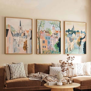 Set van 3 Catford-posters, Londen reisafdrukken, kunst aan de muur Zuid-Londen, stadsposterset, stedelijk decor cadeau, moderne Britse kunst wordt afgedrukt